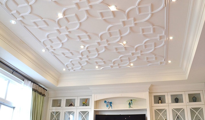 Pattern tile ceiling