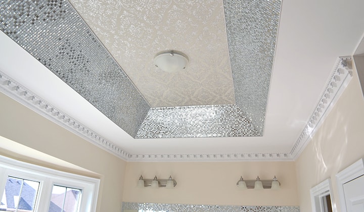 Mosaic wallpaper ceiling