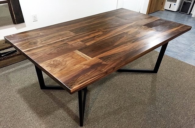 Real wood dining table
