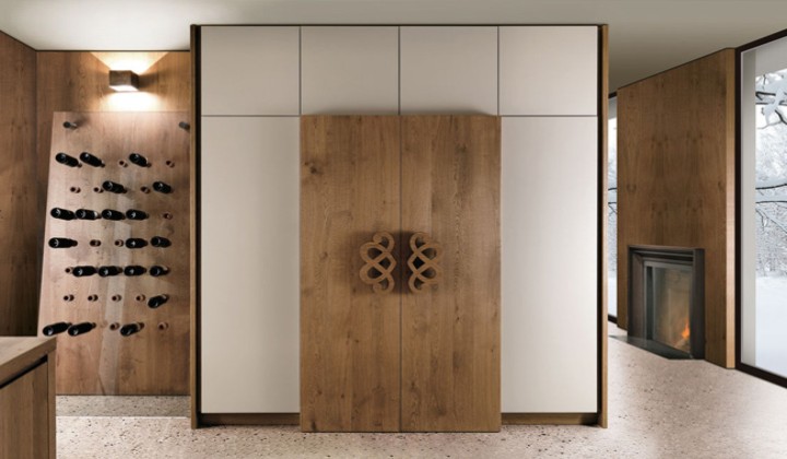 High quality wood italian designer cabinets