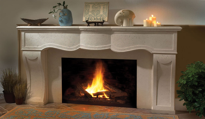 Cast Stone Fireplace Mantel by Omega Mantels