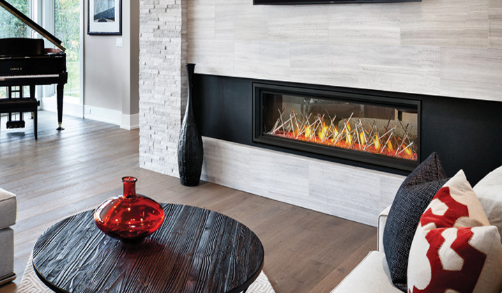 Napoleon Vector See Thru Series Fireplaces in Toronto Home Comfort Showroom in Vaughan.