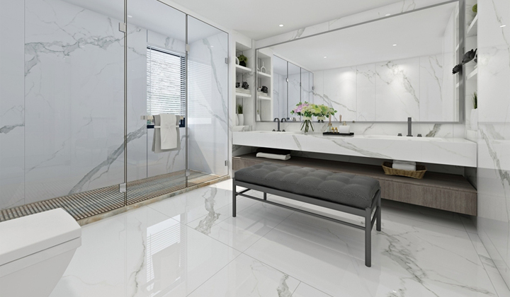 White Marble Slabs for Bathroom by Surfaces For All Purposes, Vaughan