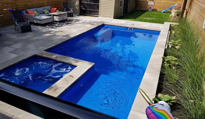 Swimming Pool for Small Backyard Size by Leisure Pools, Toronto