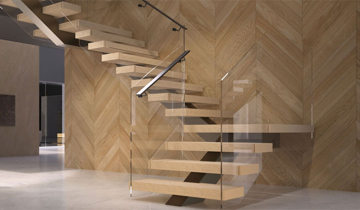 Frameless Glass Stair Railing by Deslo Stairs