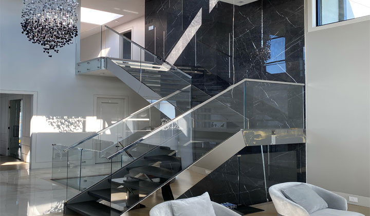 Modern Stairs Glass Railings