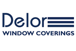 Delor Window Coverings. Logo
