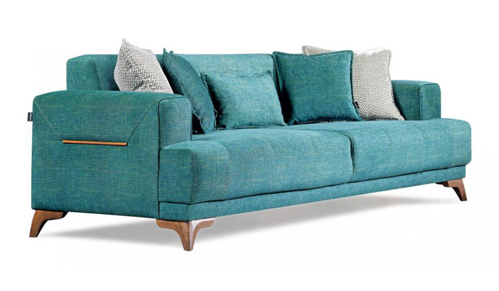 Square Arm Fabric Sofa. Different Colors are Available.