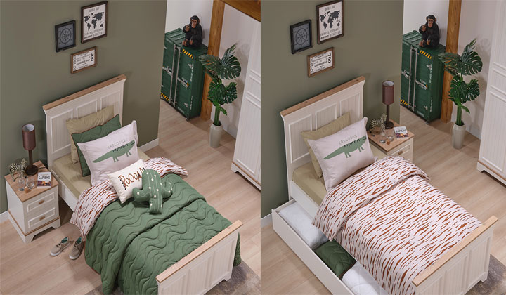 Kids Furniture: Bed with Storage