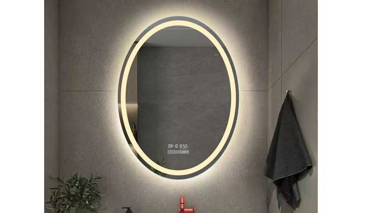 Oval Smart LED Bathroom Mirror
